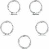 NewZenro 5Pcs 18G Stainless Steel Tiny Sleeper Hoop Earrings For Women Teen Girls Men Septum Hinged Clicker Daith Nose Ring Helix Cartilage Tragus Huggie Cuff Hoops Piercing Set 8Mm 10Mm | Body Piercing Rings