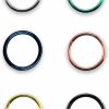 TOPBRIGHT Topbright 6 Pcs A Set Seamless Septum Rings Clicker 16G Stainless Steel Hinged Segment Rings For Daith And Lip Piercing | Body Piercing Rings