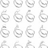 THUNARAZ Thunaraz 16Pcs Double Nose Ring Hoop For Single Piercing 20G Stainless Steel Nose Hoop Spiral Moon Star Pearl Ball Butterfly Snake Cz Twisted Double Hoop Earrings For Women | Body Piercing Rings