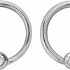 Forbidden Body Jewelry 14G-20G Every-Day Surgical Steel Jeweled Ball Captive Bead Ring Body Piercing Hoops | Body Piercing Rings