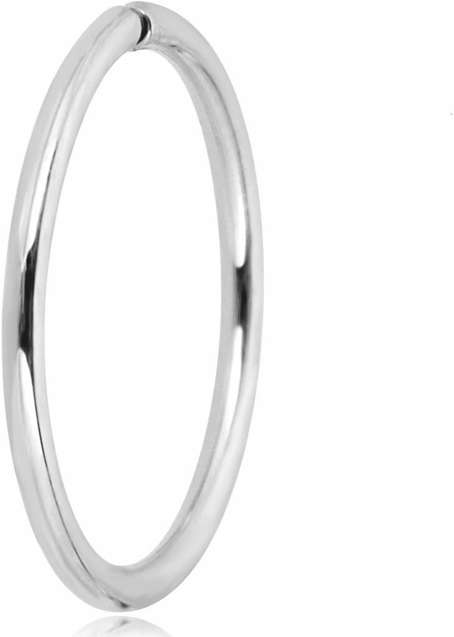 AVORA Avora 10K Gold 10Mm Endless Continuous No-Gap Polished Hoop Nose Ring/Cartilage - Yellow Or White Gold | Body Piercing Rings