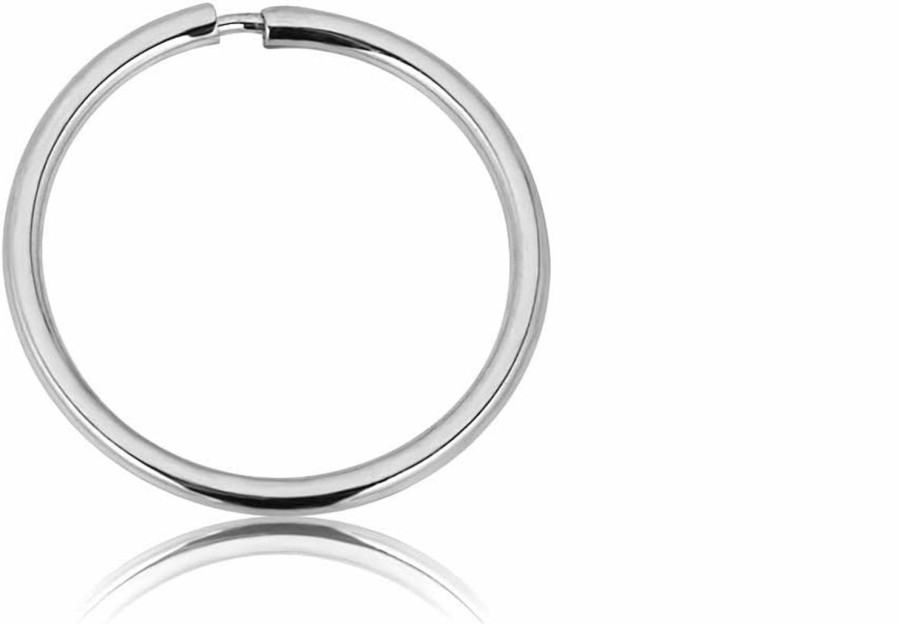 AVORA Avora 10K Gold 10Mm Endless Continuous No-Gap Polished Hoop Nose Ring/Cartilage - Yellow Or White Gold | Body Piercing Rings