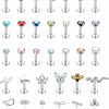 Drperfect Drperfect Medusa Lip Piercing Jewelry 16G Stainless Steel 6Mm 8Mm 10Mm Monroe Lip Rings For Women Men Labret Nose Studs Bee Butterfly Flower Snake Tragus Helix Cartilage Conch Earrings Set | Body Piercing Rings