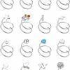 Florideco Florideco 16Pcs Double Nose Ring Hoop For Single Piercing 316L Stainless Steel Double Hoop Earrings Spiral Star Opal Pearl Cz Double Hoop Nose Ring For Women | Body Piercing Rings