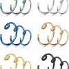 Besteel Besteel 20G Nose Ring Hoop For Women Men, Hypoallergenic Implant Grade Titanium Nose Rings Hoops, Small C-Shaped Nose Piercings Hoop, Half Hoop Nose Ring Fake Nostril Piercing Jewelry For Cartilage Helix Conch Tragus Lip | Body Piercing Rings