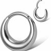 MOQIKAKA Moqokaka16G 8Mm Septum Rings Hoops - Stainless Steel Segment Nose Rings Hoops For Women Men Hinged Segment Nose Helix Cartilage Clicker Hoop Earrings For Daith Rook Tragus Piercing Rings For Women Men | Body Piercing Rings