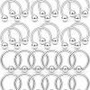 Kridzisw Kridzisw 16G Septum Nose Rings Eyebrow Lip Rings Lobe Earrings Hoop 316L Surgical Steel Cartilage Helix Tragus Rook Daith Earrings Hoops Piercing Jewelry For Women Men 6Mm 8Mm 10Mm 12Mm 14Mm 16Mm | Body Piercing Rings