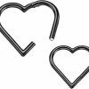 VOJO Vojo 2 Pcs G23 Titanium Heart Daith Piercing Jewelry Rook Tragus Clicker Ring Cartilage Earrings 16G | Body Piercing Rings