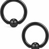 Ruifan Ruifan 12G 316L Surgical Steel Captive Bead Ring Pa Nipple Eyebrow Helix Tragus Cartilage Septum Piercing Jewelry 10Mm 2-6Pcs | Body Piercing Rings