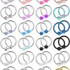 Ftovosyo Ftovosyo 48Pcs 16G-14G Surgical Steel Nipple Rings Hoop Captive Bead Ring Nipplerings Piercing Jewelry For Women Men 14Mm-16Mm | Body Piercing Rings