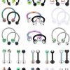 Vsnnsns Vsnnsns 16G Lip Rings Stainless Steel Horseshoe Labret Monroe Lip Rings Nail Cartilage Tragus Helix Earrings Studs Septum Ring Medusa Piercing Jewelry Retainer 8Mm 38Pcs | Body Piercing Rings