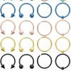 Ruifan Ruifan 316L Surgical Steel Cbr Horseshoe Circular Rings Nose Eyebrow Tragus Lip Ear Hoop Ring Piercing 20G 8Mm 10Mm 12-24Pcs | Body Piercing Rings