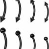 BLISI Blisi 8Pcs Body Piercing Jewelry Lot 16G Titanium Nose Septum Lip Cartilage Tragus Eyebrow Industrial Barbell Horseshose Piercing Kit Jewelry 6Mm/8Mm/10Mm/12Mm | Body Piercing Rings