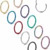 Besteel Besteel 10Pcs 16-18G Hinged Clicker Nose Rings Helix Cartilage Daith Hoop Earrings For Women Men Septum Tragus Sleeper Conch Piercing Earring Set 8-12Mm | Body Piercing Rings