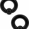 Ftovosyo Ftovosyo Pa Rings Captive Bead Rings Black Spring Action Cbr Screwball Rings Large Septum Ring Ear Gauges Earrings 2G 4G 6G 8G 316L Surgical Steel Pierced Body Jewelry 1Pair | Body Piercing Rings