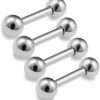 bodyjewellery 16G 1.2Mm Barbell Earrings Stainless Steel Cartilage Eyebrow Tragus Daith Rook Helix Earrings Eyebrow Body Jewelry Pick Size | Body Piercing Rings