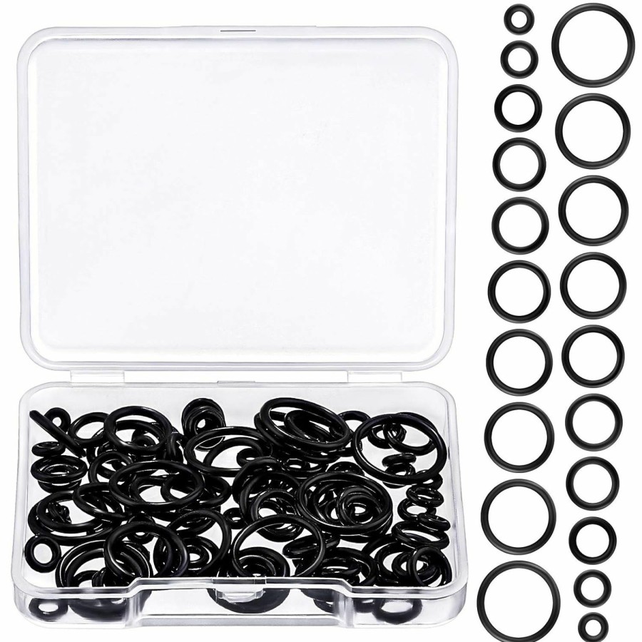 Zonon 100 Pieces Black O-Rings Silicone O Rings Replacement For Ears Piercing Gauges Kit 00G 0G 2G 4G 6G 8G 10G 12G 14G 12 Mm | Body Piercing Rings