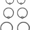 Vsnnsns Vsnnsns 14G 16G G23 Titanium Captive Bead Ring Nose Rings Hoop Eyebrow Lip Septum Rings Piercing Ear Tragus Cartilage Daith Rook Earrings Hoop Belly Pa Retainer Piercing Jewelry For Women Men 8-16Mm | Body Piercing Rings