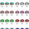 SCERRING Scerring 14G Jeweled Clear Cz Dermal Anchor Tops And Base Titanium Microdermals Piercing Body Piercing Jewelry For Women Men 2Mm 3Mm 4Mm 2-27Pcs | Body Piercing Rings