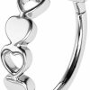 OUFER Oufer 16G Helix Earring Hoops, 316L Stainless Steel Helix Piercing Jewelry, Heart-Shaped Design Cartilage Earrings, Conch Daith Lobe Piercing Jewelry For Women And Men | Body Piercing Rings