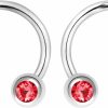 Forbidden Body Jewelry Forbidden Body Jewelry 14G 12Mm Surgical Steel Front Facing Cz Crystal Nipple Piercing Horseshoe Rings, Sold In Pairs | Body Piercing Rings