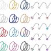 LOAYHOAY Loayhoay 51Pcs 316L Stainless Steel Nose Rings Hoops For Women Men L Shape Nose Rings Studs Hypoallergenic Helix Tragus Ring Lip Septum Ring Cartilage Hoop Earring Piercing Jewelry | Body Piercing Rings