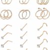 Vegolita Vegolita 24Pcs 22G 316L Stainless Steel Nose Rings Hoop For Women Men Nose Studs Cz Cartilage Helix Tragus Piercing Jewelry | Body Piercing Rings