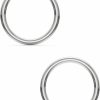 Msndnkwo Msndnkwo Nose Rings Hoops Surgical Steel 18G 16G Septum Jewelry Hoop Earrings Lip Rings,Clicker Nose Hoop Rings 6Mm 8Mm 10Mm 12Mm 14Mm 16Mm Gold-Rose Gold-Silver-Black-Rainbow Nose Septum Rings | Body Piercing Rings