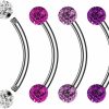 BanaVega Surgical Steel Curved Barbell Ring 16G 5/16 8Mm 3Mm Ferido Ball Helix Earring Eyebrow Piercing Jewelry Choose Colors And Size | Body Piercing Rings