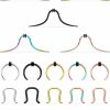 SCERRING Scerring 16G 14G Septum Hoop Nose Rings 316L Stainless Steel Horseshoe Nose Hoop Ring Cartilage Daith Tragus Retainer Body Piercing Jewelry 20Pcs | Body Piercing Rings