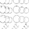 OUFER Oufer 30Pcs Nose Rings 20G, 316L Surgical Steel Nose Rings Hoops Studs L-Shaped, Shining Cz And Ball Diverse Designs Of Nose Rings For Women And Men | Body Piercing Rings