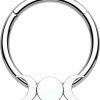 CM Crareesi Mania Cm Crareesi Mania Moon Phase Septum Ring 316L Stainless Steel Daith Piercing Jewelry 16G Septum Jewelry For Women Septum Daith Helix Piercings Jewelry | Body Piercing Rings