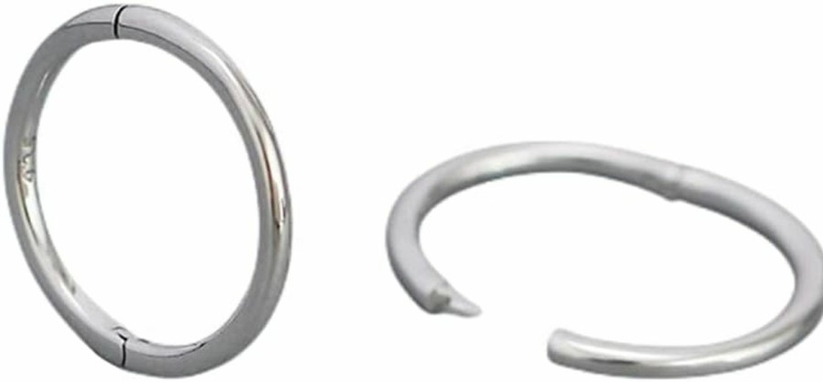 Dtja Minimalist Endless Small Hoop Earrings 925 Sterling Silver For Women Girls Hypoallergenic 14G Tiny Cartilage Huggie Hoops Helix Septum Nose Rings Daith Tragus Fashion Polished Body Piercing Jewelry | Body Piercing Rings