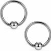 SCERRING Scerring 2-8Pcs 16G G23 Titanium Captive Bead Ring Nose Rings Hoop Helix Daith Cartilage Tragus Earrings Nipple Eyebrow Body Piercing 8Mm 10Mm 12Mm 14Mm 16Mm | Body Piercing Rings