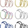 Gejoy Gejoy 18 Pieces 20 G Moon Nose Ring Surgical Steel Septum Ring For Cartilage Helix Ear Piercing, 3 Sizes, 6 Colors | Body Piercing Rings