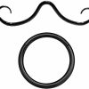 Luxe Modz Luxe Modz 2Pcs 16G Septum Mustache Nose Ring Surgical Steel Hinged Nose Rings Hoop Segment Ring Septum Piercing Jewelry | Body Piercing Rings