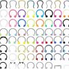 BodyJ4You Bodyj4You 80Pc Septum Jewelry Nose Ring - 16G Surgical Steel Hoops - Cartilage Earring Tragus Daith Lip Rings Piercing Jewelry - Keloid Removal Skin Bump Scar Saline Cleanser - Uni Body Jewelry | Body Piercing Rings