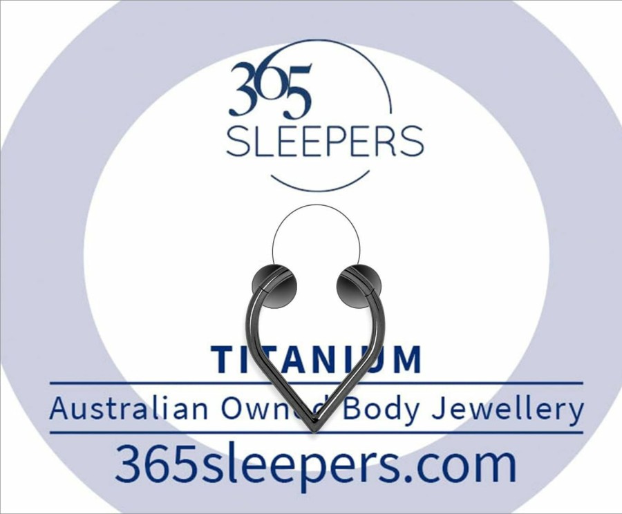 365 Sleepers 365 Sleepers G23 Titanium 16G Uni Tear Drop Hinged Hoop Segment Nose Ring Helix Tragus Septum Earring Body Piercing Jewelry | Body Piercing Rings