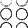 LOLIAS Lolias Septum Rings 16G 18G Surgical Steel Nose Rings Hoops For Women Seamless Clicker Hinged Segment Hoop Lip Nose Rings Conch Lip Helix Cartilage Earring Septum Jewelry Lip Nose Daith Hlix Piercing Jewelry 8Mm 10Mm 12Mm | Body Piercing Rings