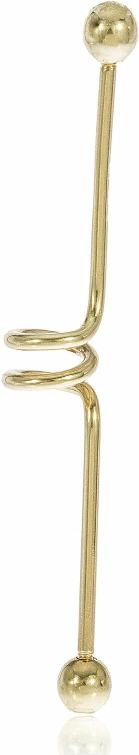 Zotoyi Jotw 10K Yellow Gold 16 Gauge Industrial Spiral Earring (Go-673) | Body Piercing Rings