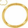 365 Sleepers 365 Sleepers Gold Plated Sterling Silver Hinged Hoop Uni Nose Segment Ring Sleeper Earrings Australian Made Nickel Free Hypoallergenic 8Mm - 14Mm | Body Piercing Rings