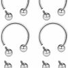 Lcolyoli Lcolyoli 16G Septum Rings Internally Threaded Surgical Steel Septum Jewelry Lip Rings Hoop Labret Jewelry Horseshoe Earrings Daith Piercing Jewelry For Women Men | Body Piercing Rings