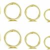 NewZenro Newzenro 5Pairs Surgical Stainless Steel 16G Sleeper Cartilage Daith Tiny Small Hoop Earrings Mini Septum Hinged Clicker Nose Ring Helix Tragus Piercings Uni Fashion Huggie Hoops Set 6-14Mm | Body Piercing Rings