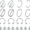 DELLIR Dellir 20Pcs Surgical Steel Nose Septum Horseshoe Nose Hoop Rings Nose Piercing Replacement Spikes Barbells | Body Piercing Rings