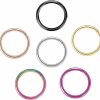 arvinpiercing 6Pcs G23 Titanium Nose Rings Hoop - 20G 18G 16G 14G Diameter 6Mm/7Mm/8Mm/9Mm/10Mm/11Mm/12Mm Hinged Segment Ring Gold/Rose Gold/Silver/Black/Pink/Rainbow Body Piercing Rings | Body Piercing Rings