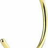 FIFTH CUE Fifth Cue Gold Tone Flat Disc Nose Hoop 316L Surgical Steel Ring | Body Piercing Rings