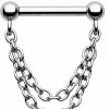 CM Crareesi Mania Cm Crareesi Mania Titanium Septum Rings 16Gauge Septum Piercing Jewelry G23 Titanium Septum Chain Push-In Septum Jewelry For Women Threadless Septum Ring | Body Piercing Rings