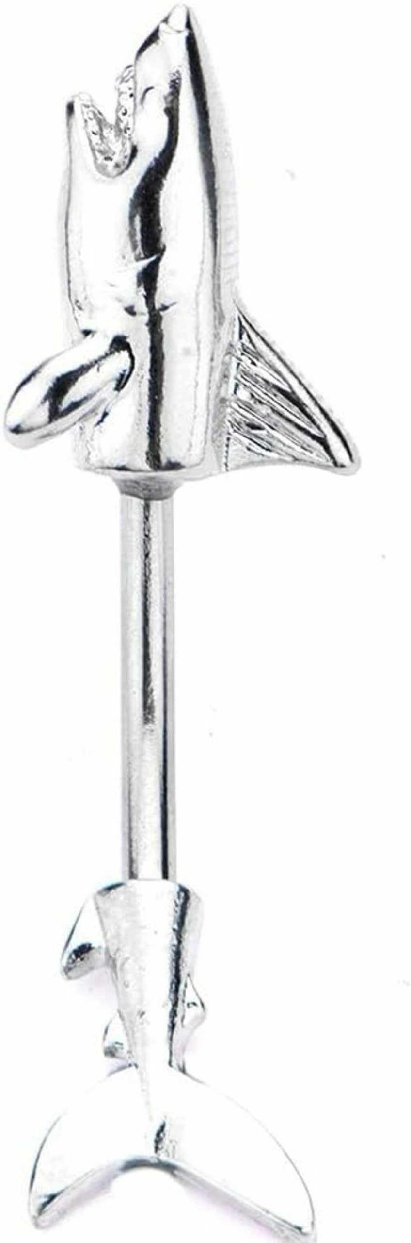 Pierced Owl 14Ga Stainless Steel Shark In And Out Split Belly Button Ring | Body Piercing Rings