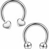 MILACOLATO Milacolato 16G Septum Rings For Women Men | Implant Grade G23 Titanium Horseshoe Septum Piercing Jewelry | Helix Daith Cartilage Tragus Earrings Nose Lip Eyebrow Piercing Jewelry 8Mm 10Mm 12Mm | Body Piercing Rings