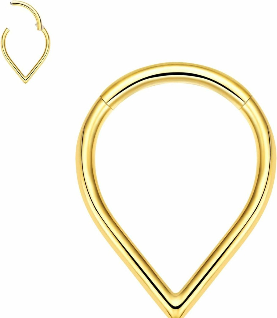 VOJO Vojo G23 Titanium Teardrop Septum Ring Daith Piercing Earrings Jewelry Tragus Helix Nose Rings For Women | Body Piercing Rings